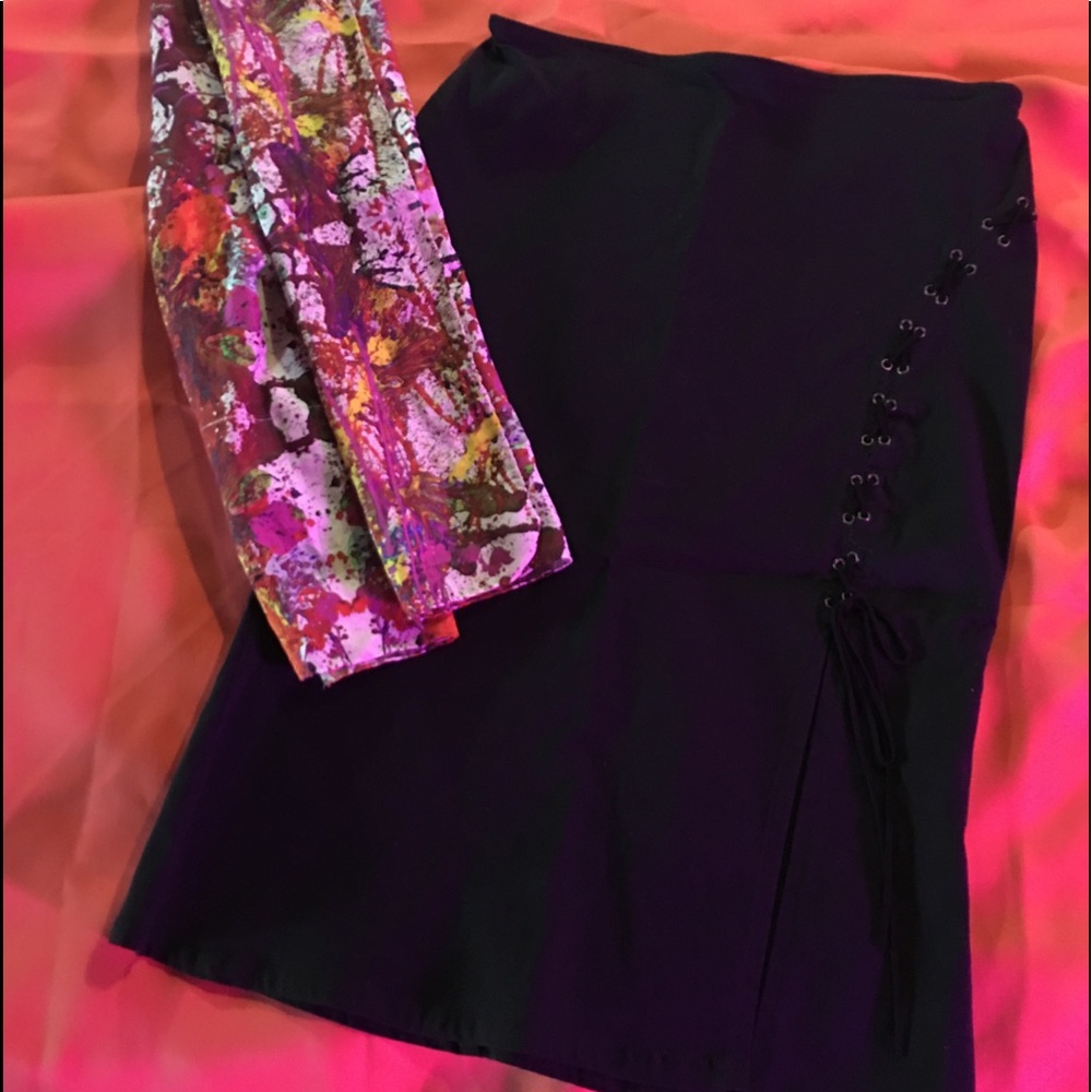 Fitted skirt black/pencil skirt short flare